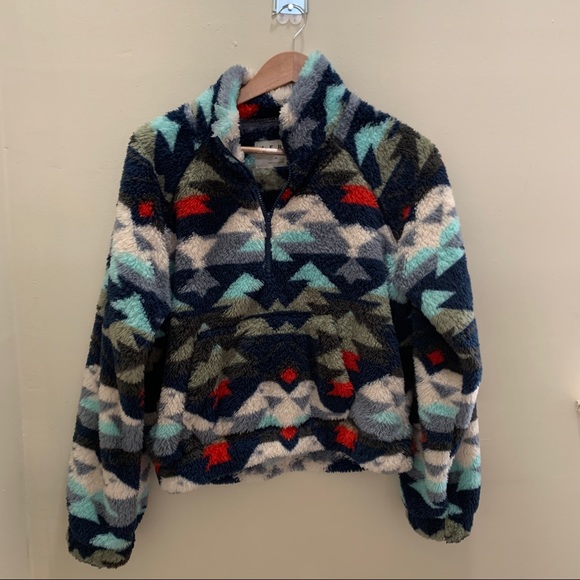 Aeropostale Jackets & Blazers - NWOT Aero Cropped Sherpa Quarter Zip